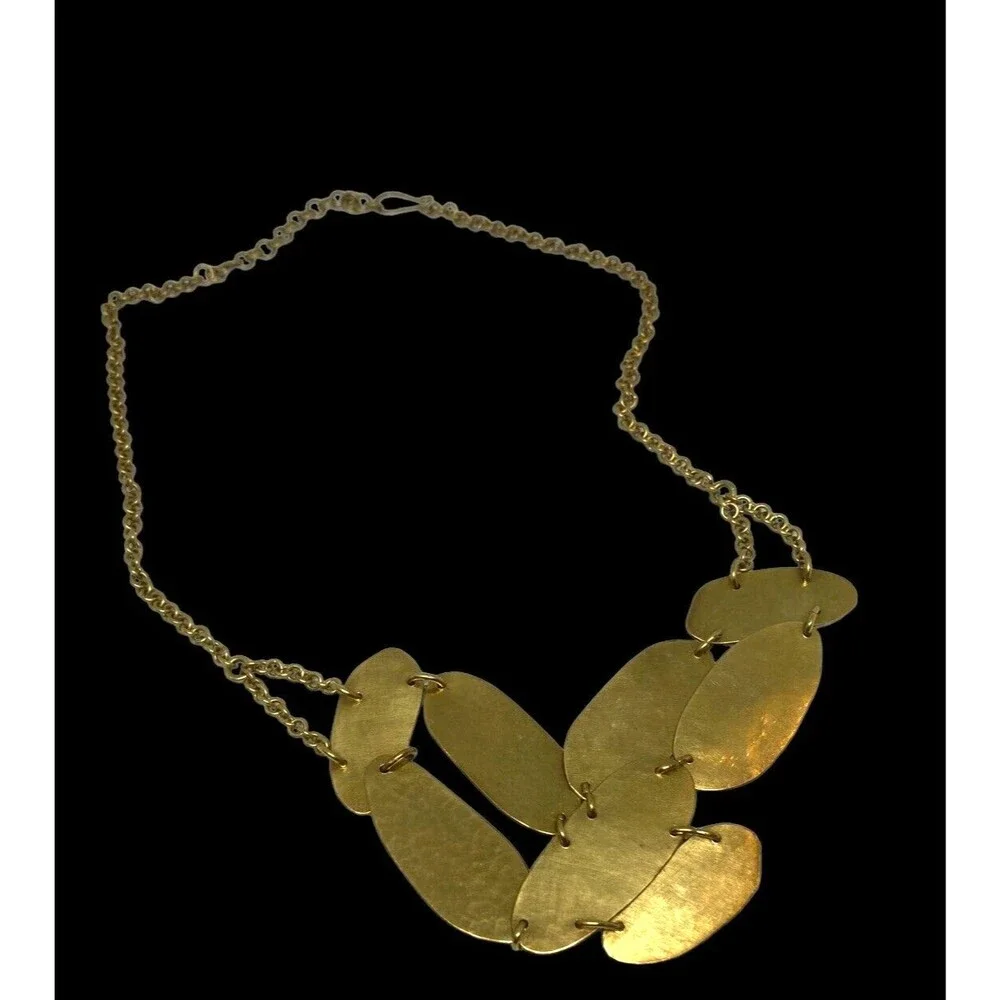 artisan necklace oval pounded metal Unique art whimsygoth fantasy fairycore